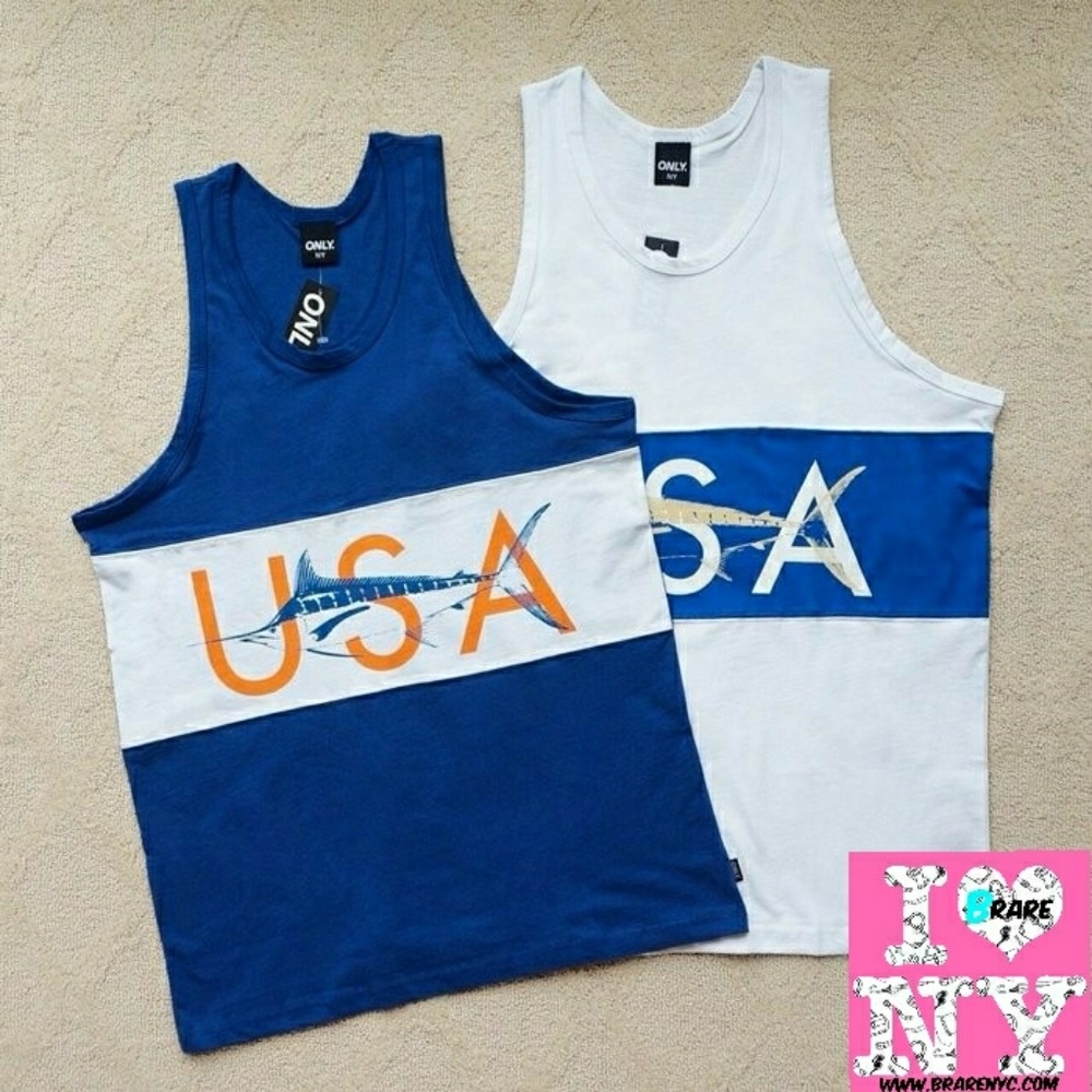 CLOSING NWT OnlyNY MARLIN tanktop Blue or white